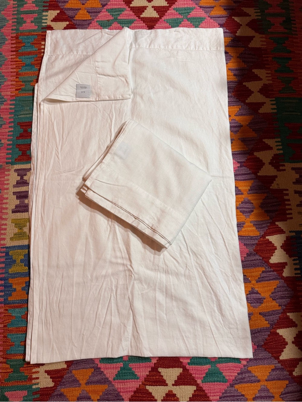 Restoration. Hardware linen cotton curtain panels. EUC